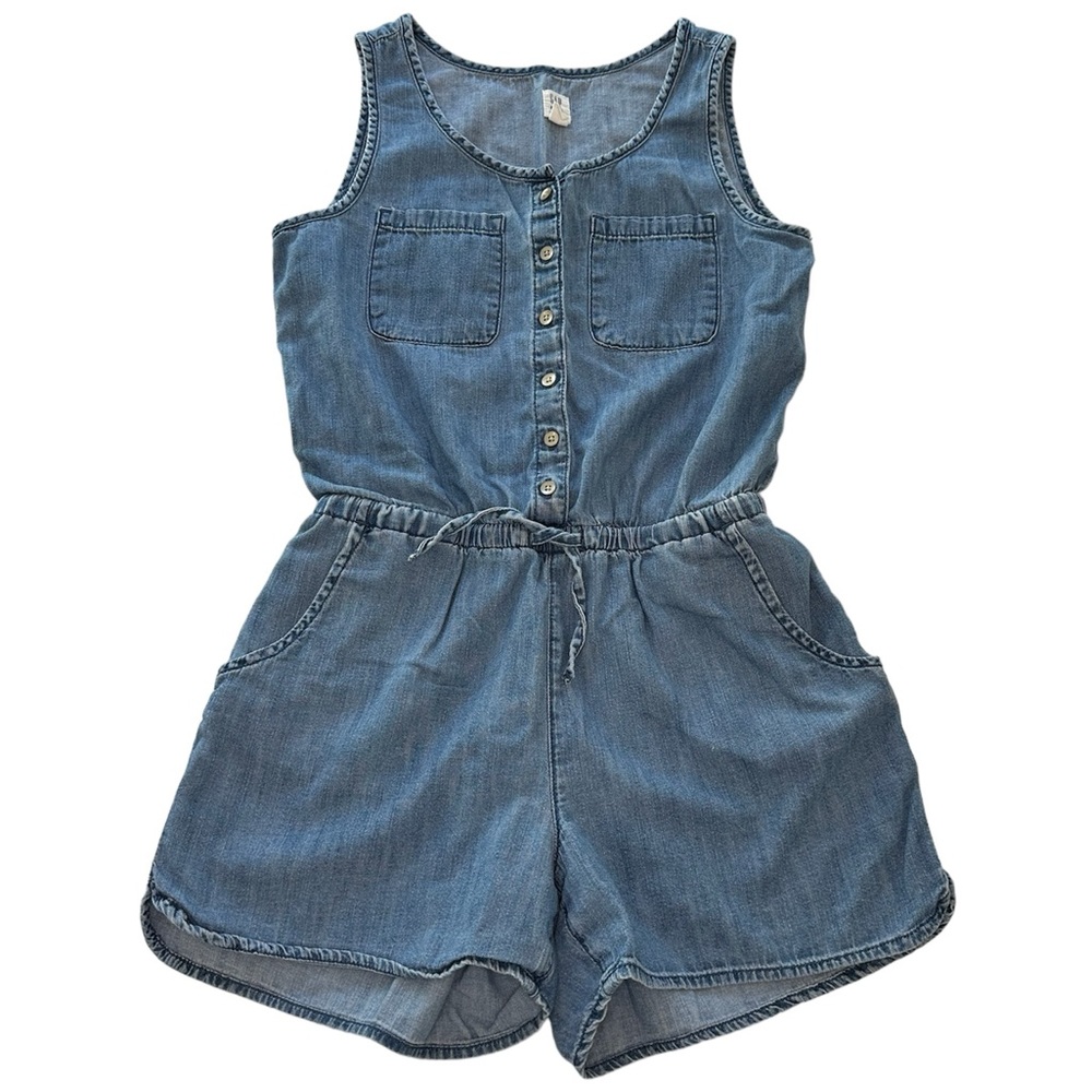 GAPKids Romper Chambray Sleeveless Button front Girls Size Large (10)